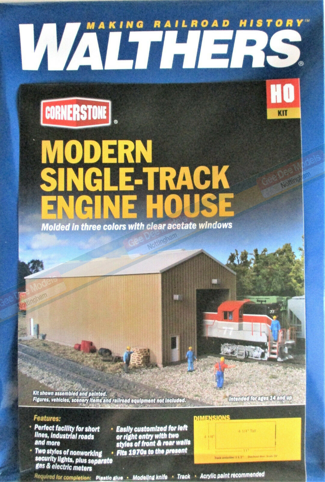 thumbnail image 2 of Walthers 933-3778 Row House Kit - HO Scale (1:87) Model Train Building 2 of 6